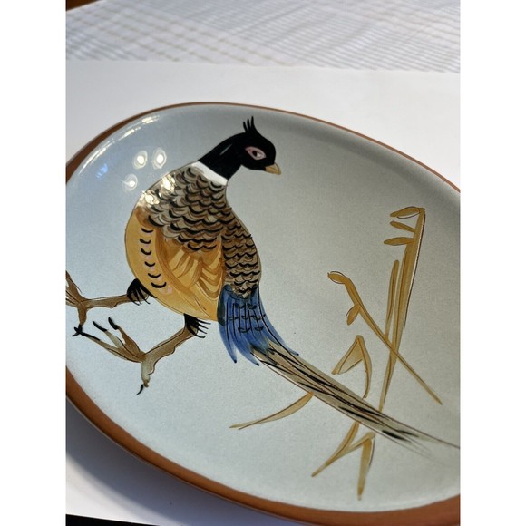 STANGL POTTERY #3926C SPORTSMAN SERIES PHEASANT OVAL 10 3/4" CIGAR ASHTRAY 1950 - Picture 16 of 16